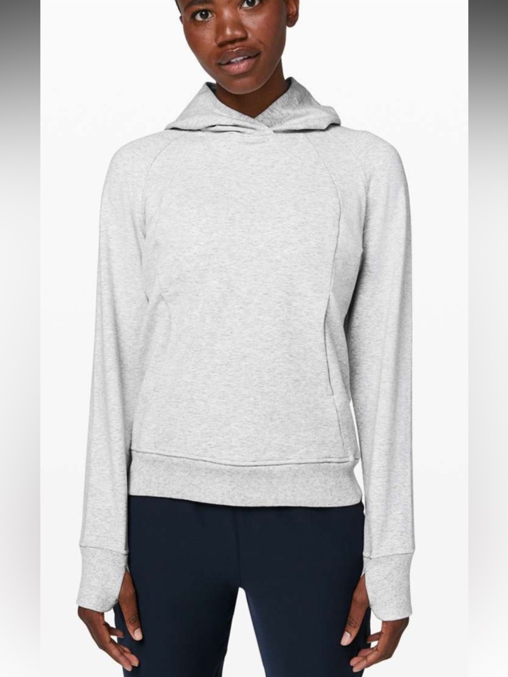 Lululemon Scuba Pullover Heathered Core Ultra Light Grey size 4